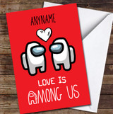 Love Is Among Us Personalized Valentine's Day Card