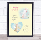 Bunny Child Infant Baby Loss Memorial Yellow Keepsake Print