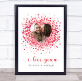 I Love You Forever And Always Romantic Hearts Photo Personalized Gift Art Print