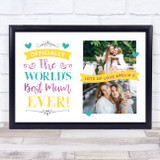 World's Best Mum Typographic Photos Personalized Gift Art Print