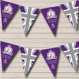 The Queen's 70 Years Platinum Jubilee Wreath Union Jack Personalised Bunting