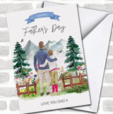 Happy Father's Day From Your Daughter Hug Nature Love You Dad Personalized Card