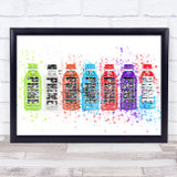 All Flavours Prime Drink Bottle Splatter Landscape Decorative Wall Art Print