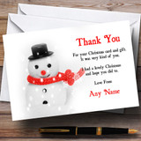 Cute Snowman Personalized Christmas Party Thank You Cards