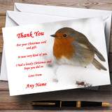 Stunning Robin Personalized Christmas Party Thank You Cards