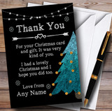 Chalk Xmas Tree Personalized Christmas Thank You Cards