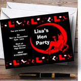 Sexy Devil Black And Red Personalized Hen Do Night Party Invitations