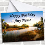 River Personalized Birthday Card