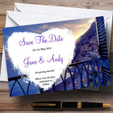 Amalfi Coast Italy Heart Personalized Wedding Save The Date Cards