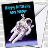 Astronaut Spaceman Personalized Birthday Card