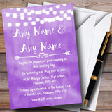 Purple and Lights Watercolour Personalized Wedding Invitations