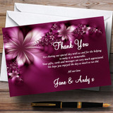 Beautiful Purple Personalized Wedding Thank You Cards