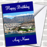Cape Town South Africa Personalized Birthday Card