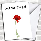 White Poppy Personalized Rememberance Day Card