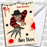 Freddy Krueger Scary Personalized Birthday Card