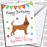 To From Dog Bloodhound Personalized Birthday Card