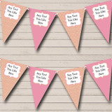 Yellow And Pink Tartan Check Personalized Carnival Fete Street Party Bunting Flag Banner