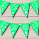 Vintage Text Engagement Mint Green Personalized Engagement Party Bunting Flag Banner