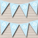 Baby Blue Dolphin Nautical Sailing Beach Seaside Themed Personalized Bunting Flag Banner