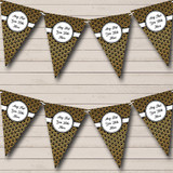 Black And Gold Personalized Christmas Party Bunting Flag Banner