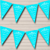 Vintage Regal Aqua Personalized Wedding Venue or Reception Bunting Flag Banner