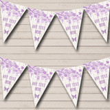 Shabby Chic Vintage Wood Lilac Personalized Retirement Party Bunting Flag Banner