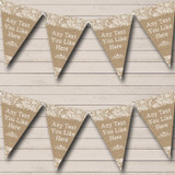 Stunning Burlap & Lace Personalized Tea Party Bunting Flag Banner