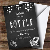 Personalized Funny Hit The Bottle Chalk New Baby Card