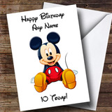 Personalized Disney Minnie Mouse White Children's Birthday Card