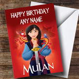 Personalized Disney Mulan Children's Birthday Card