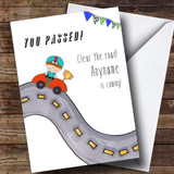 Personalized Passed Cartoon Boy Passed Driving Test Card