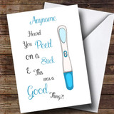 Personalized Funny Pregnancy Test Baby Shower Card