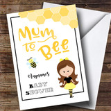 Personalized Mum To Be Brown Baby Shower Card
