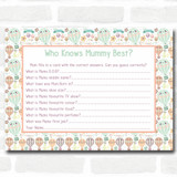 Neutral Hot Air Balloons Baby Shower Games Who Knows Mum Best Cards