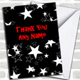 Black And White Stars Personalized Thank You Card