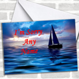 Sailing Boat Personalized Sorry Card