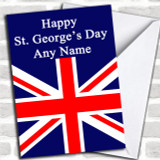 St George's Day Union Jack British Flag Personalized Card