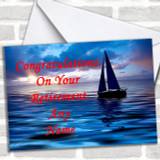 Sailing Boat Personalized Retirement Card