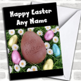 Chocolate Egg Personalized Easter Card
