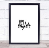 Happy Easter Quote Print Poster Typography Word Art Picture