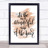 Its The Most Wonderful Time Of Year Quote Poster Print