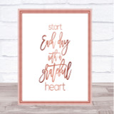 Grateful Heart Quote Print Picture