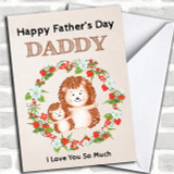 Hedgehogs Personalized Father's Day Card