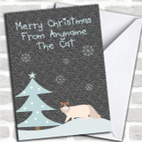 From Or To The Cream Cat Personalized Christmas Card