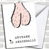 Funny Rude Amaze Balls Personalized Graduation Card