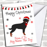 Rottweiler From Or To The Dog Pet Personalized Christmas Card