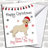 Golden Retriever From Or To The Dog Pet Personalized Christmas Card