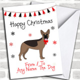 German Shepherd From Or To The Dog Pet Personalized Christmas Card