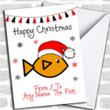 From Or To The Fish Pet Personalized Christmas Card