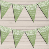 Burlap & Lace Green Retirement Bunting Garland Party Banner